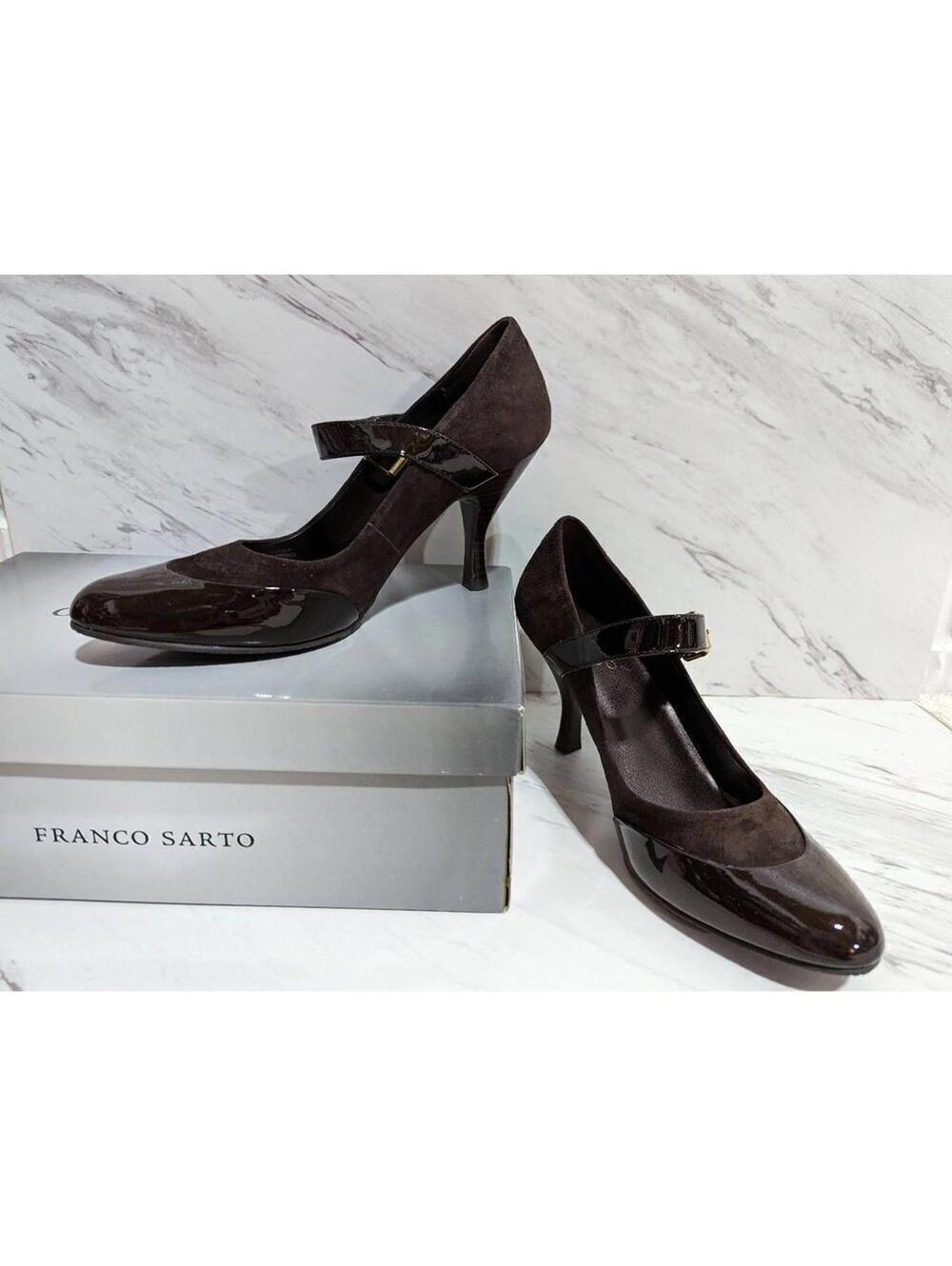 Franco Sarto Women's Brown Suede Mary Jane Heels Size 8M NWT